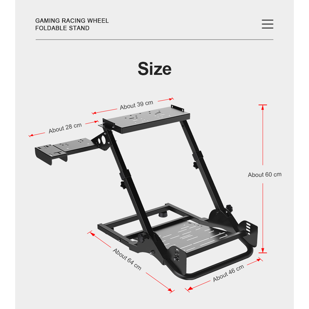 PXN - A10 Foldable Racing Wheel Stand - Screenshot 12