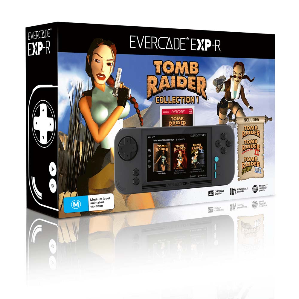 Evercade Neon Retro EXP-R Handheld + Tomb Raider Collection 1 Console Bundle - Screenshot 8