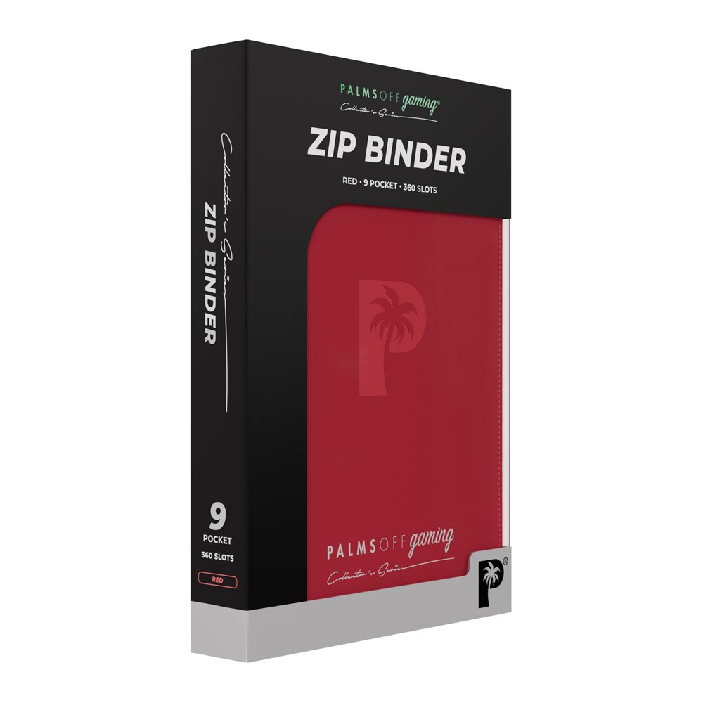 Palms Off Gaming - Collector's Series 9 Pocket Zip Trading Card Binder - Red - Screenshot 1