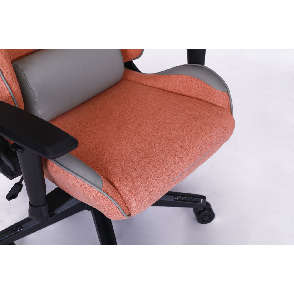 Playmax - Elite Gaming Chair - Fabric Pink and Light Grey - Screenshot 2
