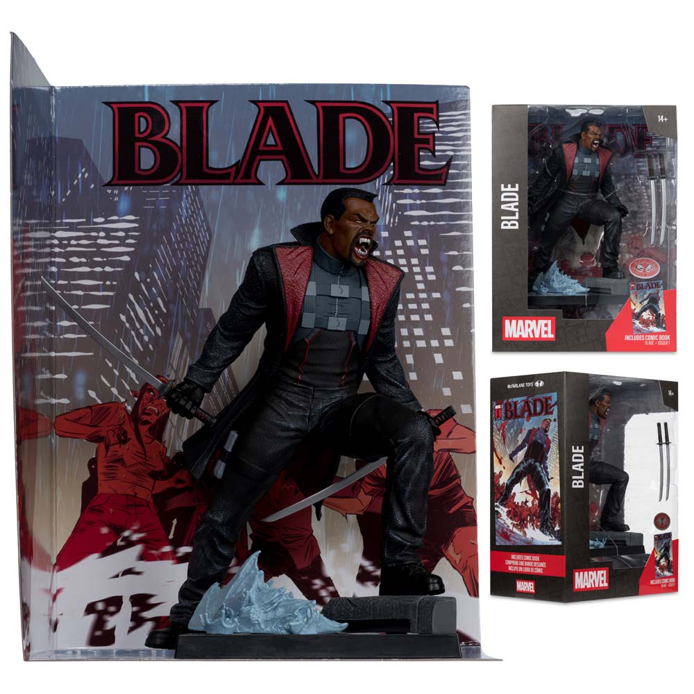 Marvel - Blade (Blade #1) Red Platinum Edition 1/6 Scale Figure with Comic Book - Screenshot 2