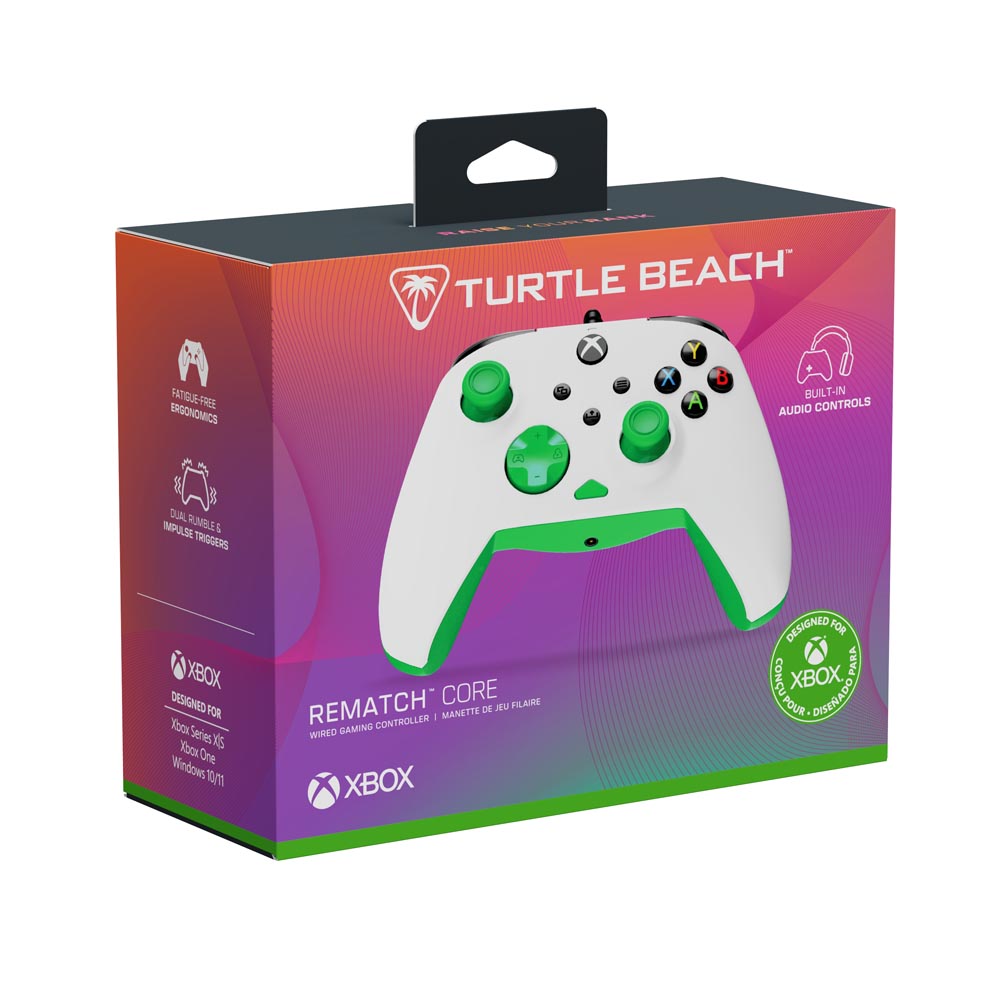 Total Beach Controller Turtle Beach - Rematch Core Wired Controller for XBOX – White/Green ...