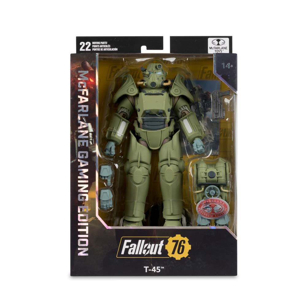 Fallout - Fallout 76 T-45 Deluxe Red Platinum Edition Action Figure - Screenshot 1