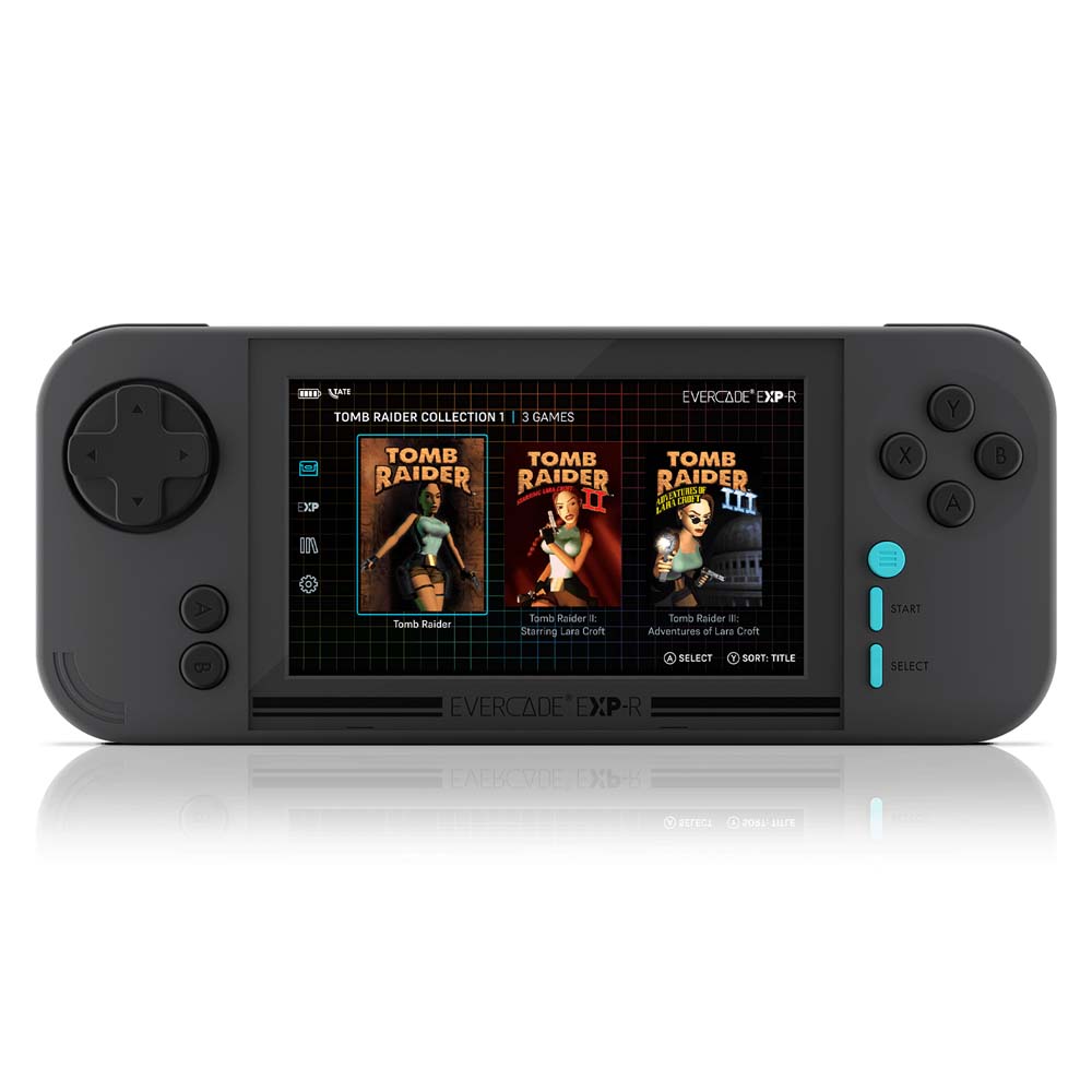 Evercade Neon Retro EXP-R Handheld + Tomb Raider Collection 1 Console Bundle - Screenshot 6
