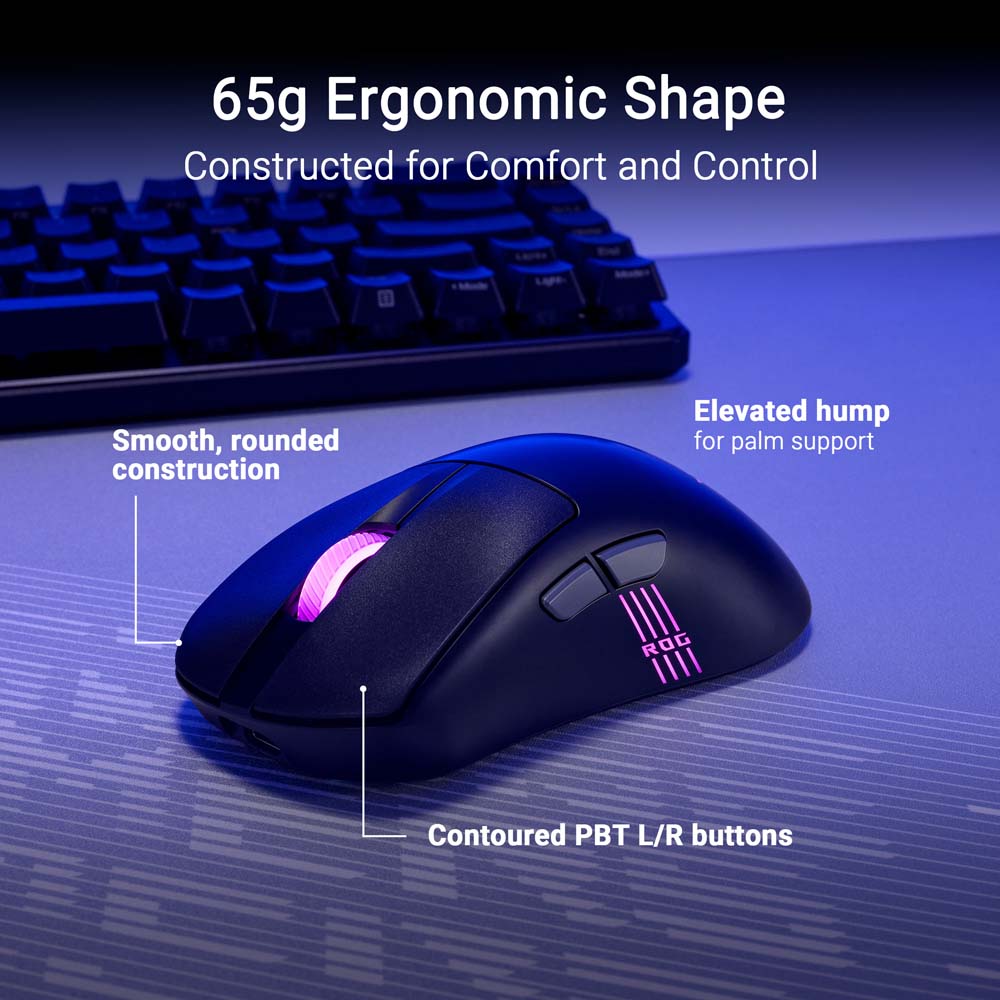 ASUS ROG - Keris II Origin eSports Ergo Wireless Gaming Mouse - Black - Screenshot 1