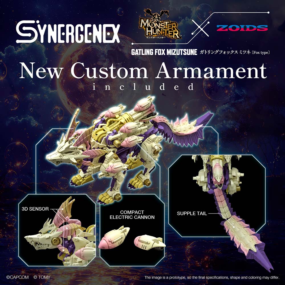 Monster Hunter x Zoids - Gatling Fox Mizutsune Model Kit - Screenshot 5