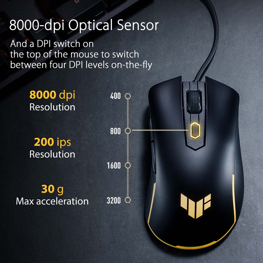 Asus TUF - M3 II Gaming Mouse - Black - Screenshot 5