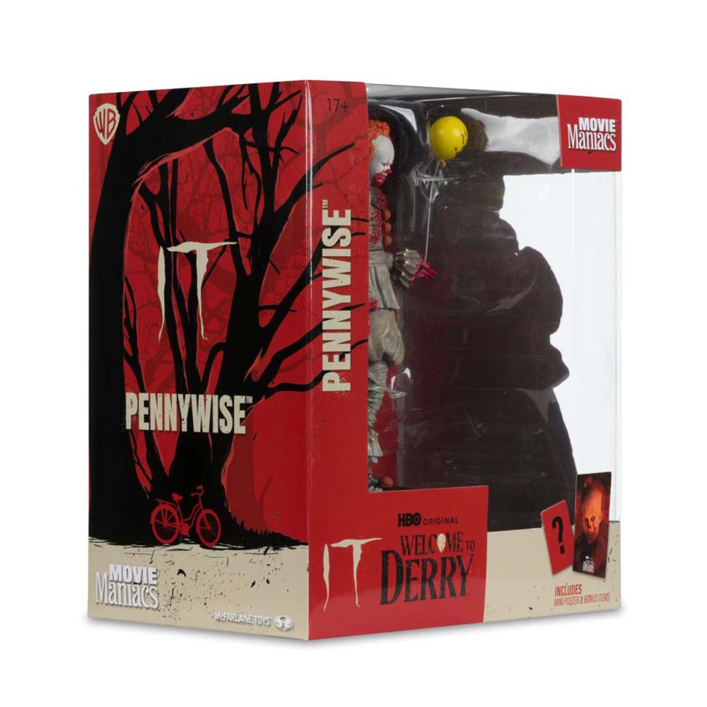 It: Welcome to Derry (2025) - Pennywise (Bloody) Movie Maniacs 6" Figure - Screenshot 1