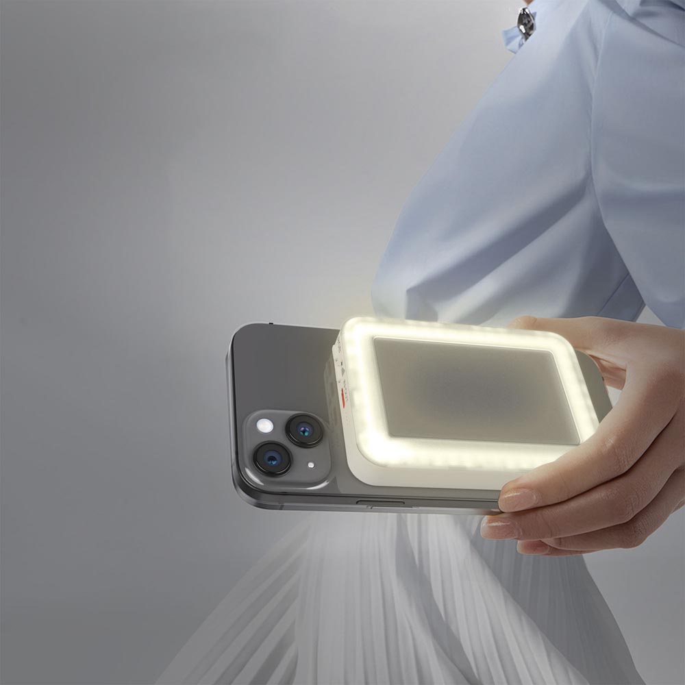 Laser ChargeCore 5000mAh Selfie Powerbank - White - Screenshot 4