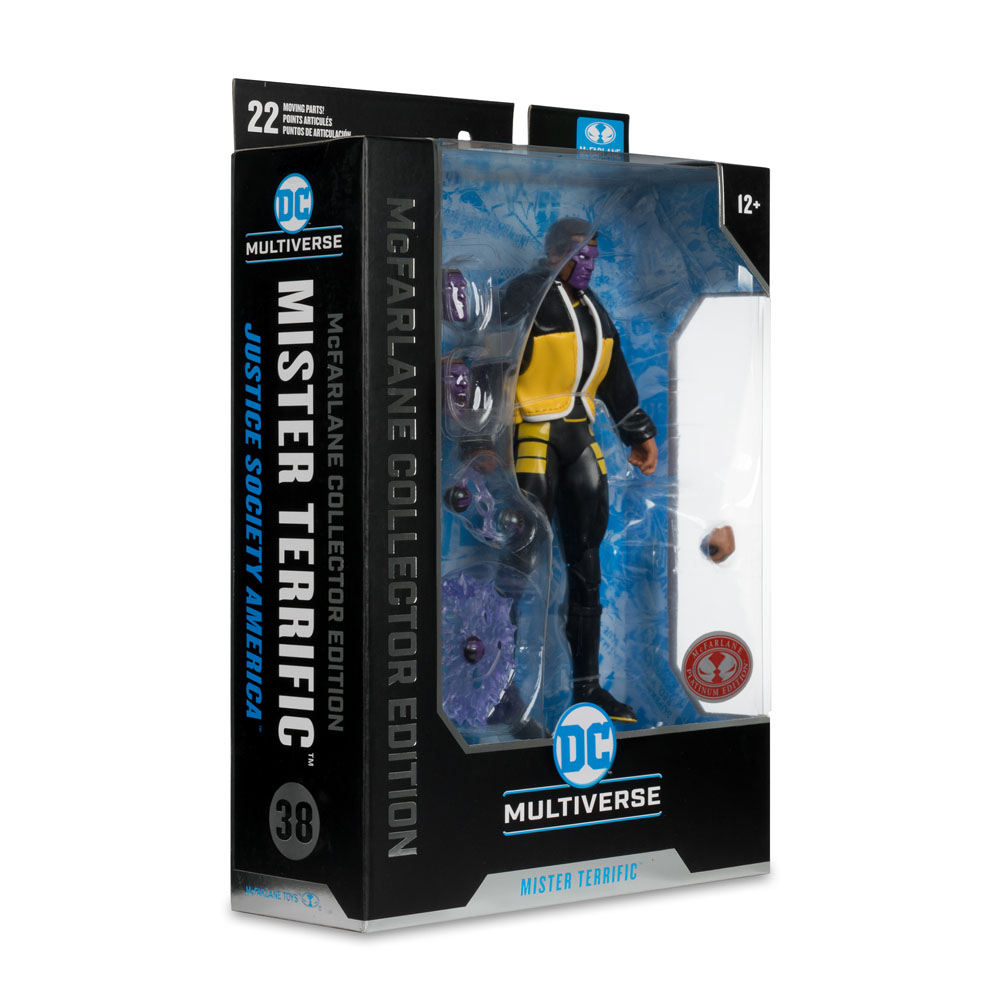 DC Comics - DC Multiverse Mister Terrific (Justice Society of America) Collector Edition #38 7" Action Figure - Red Platinum Edition - Screenshot 2