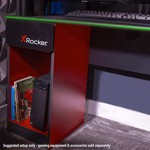 X Rocker Carbon-Tek Desk with Wireless Charging and LED Lights - Black - Screenshot 2